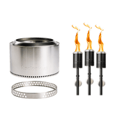 Yukon 27" Fire Pit + Torches Bundle