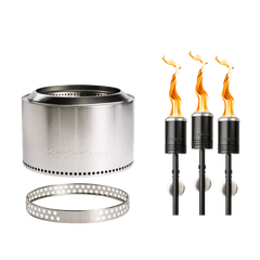 Yukon 27" Fire Pit + Torches Bundle