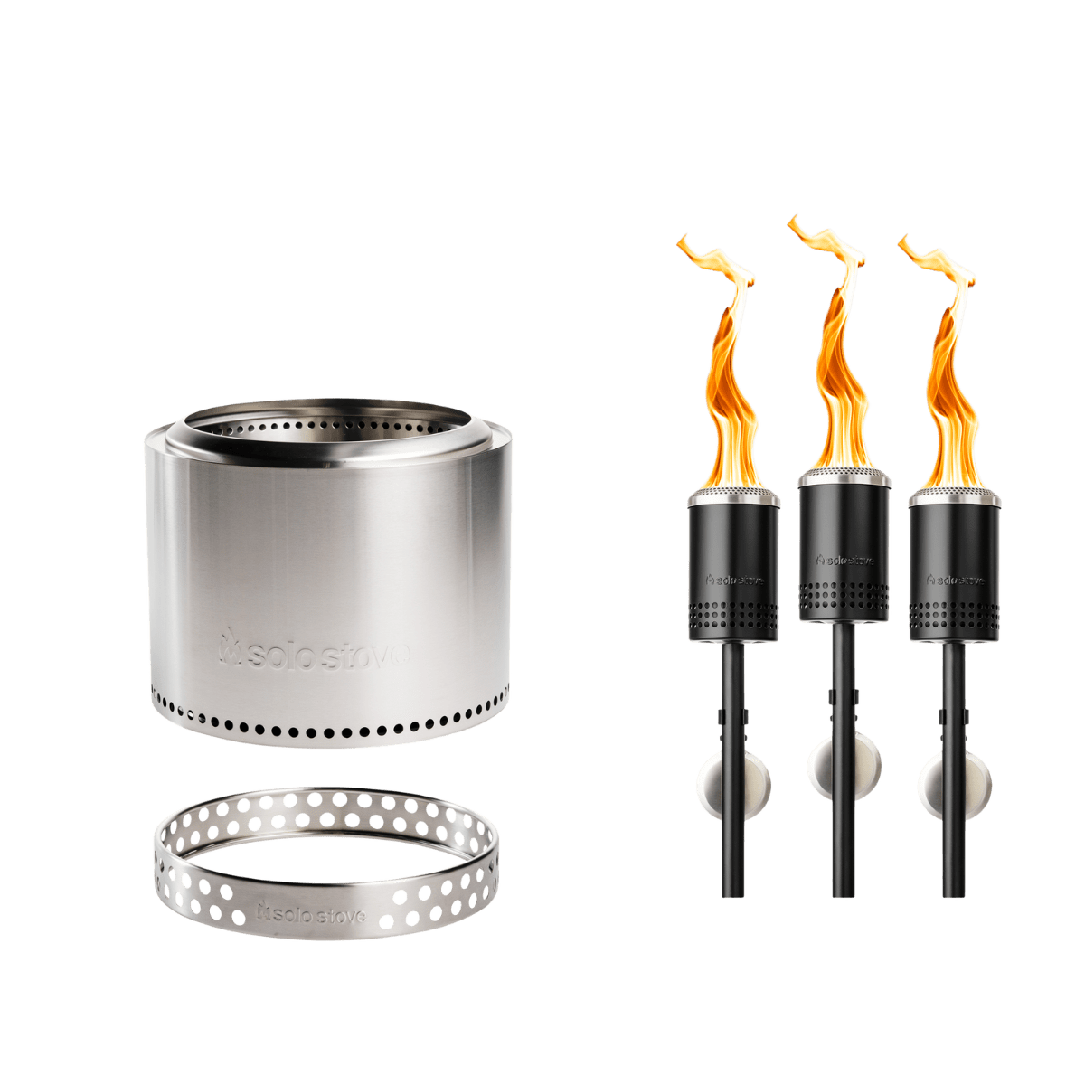 Bonfire 19.5" Fire Pit + Torches Bundle